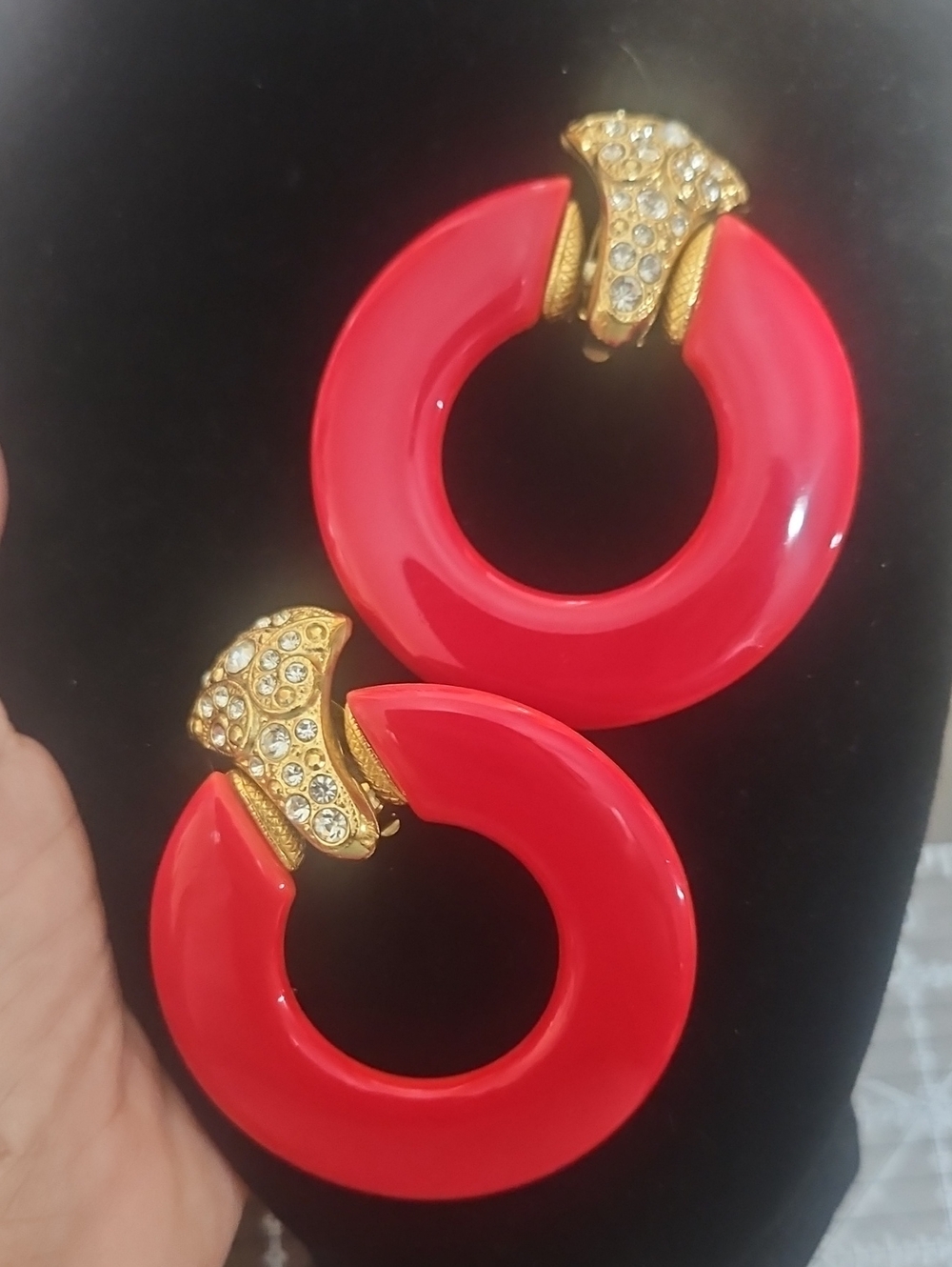 Vintage 80s Door Knocker Earrings
